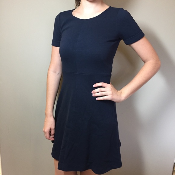 navy blue ponte dress